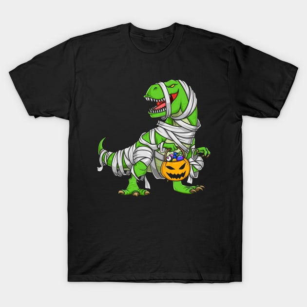 Halloween Funny T-Rex Mummy Dinosaur Gift T-Shirt T-Shirt by Dr_Squirrel